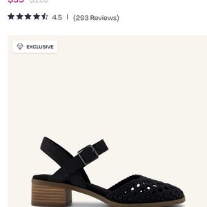 Toms Black Braided Women's Sandals